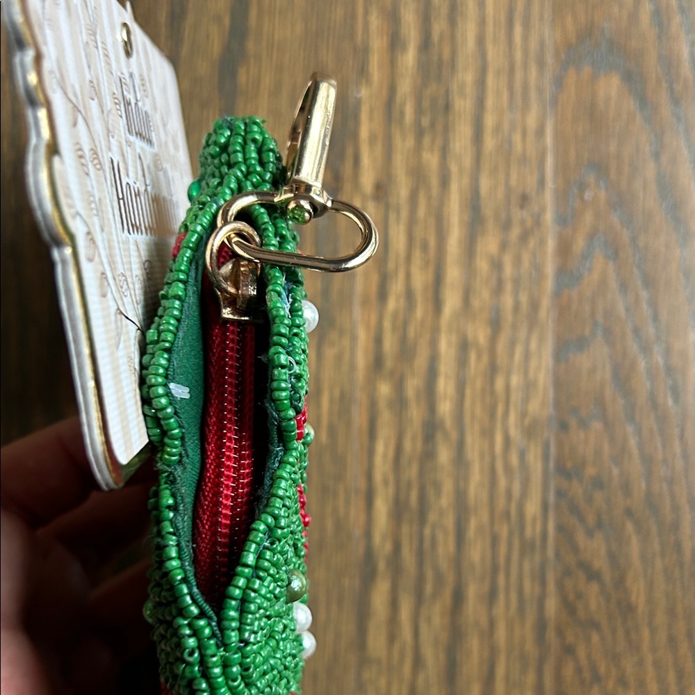 Beaded Christmas Tree Coin Purse - Picture 3 of 5